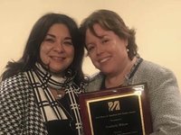 KIm WIlson with Greater SE Mass Labor Council PResident Lisa Lemieux